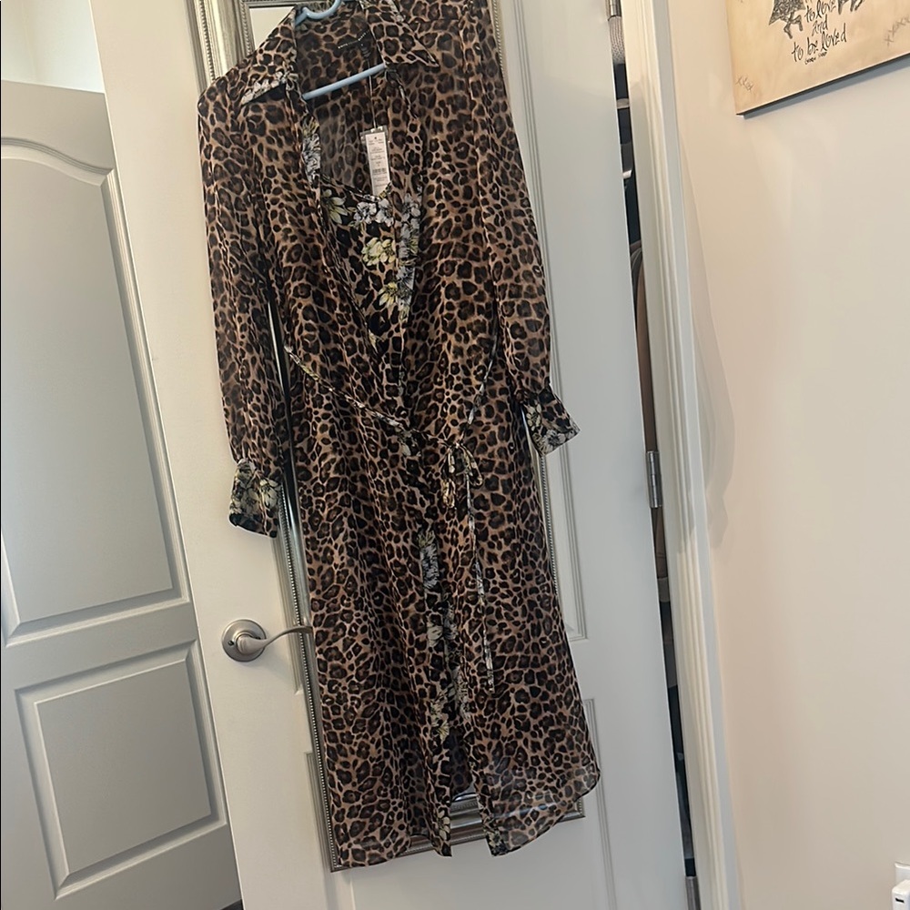 Leopard Print Wrap Dress
